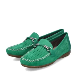 Rieker Damen Loafer grasgrün
