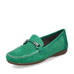 Rieker Damen Loafer grasgrün