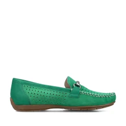 Rieker Damen Loafer grasgrün