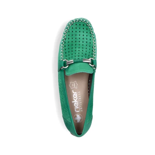 Rieker Damen Loafer grasgrün
