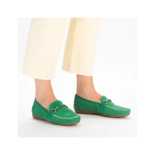 Rieker Damen Loafer grasgrün