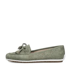Rieker Damen Loafer grüngrau