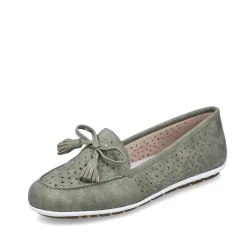 Rieker Damen Loafer grüngrau