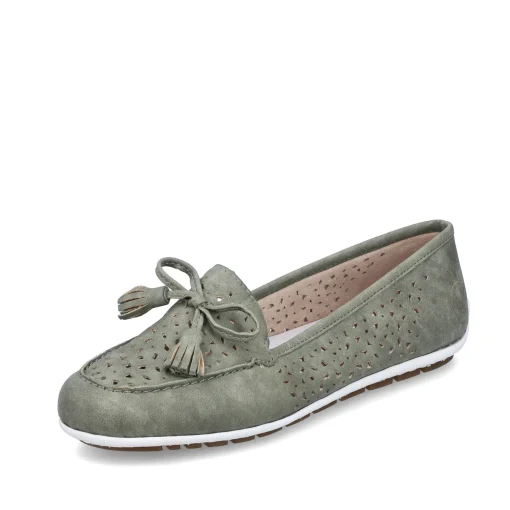 Rieker Damen Loafer grüngrau