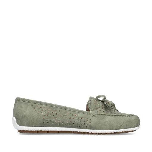 Rieker Damen Loafer grüngrau