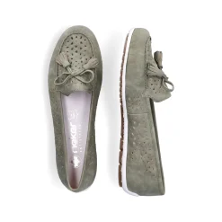 Rieker Damen Loafer grüngrau