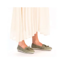 Rieker Damen Loafer grüngrau