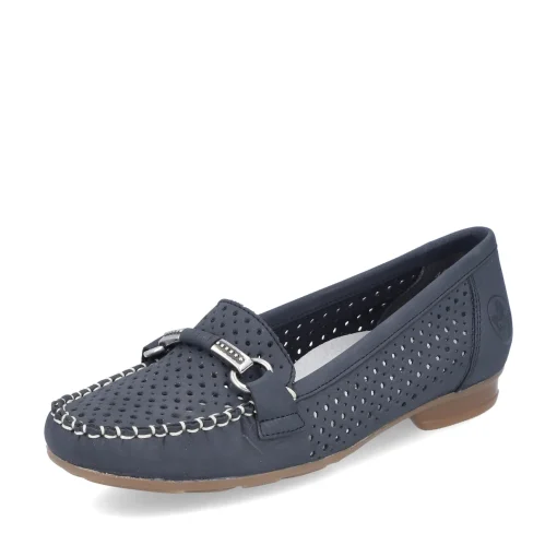 Rieker Damen Loafer marineblau
