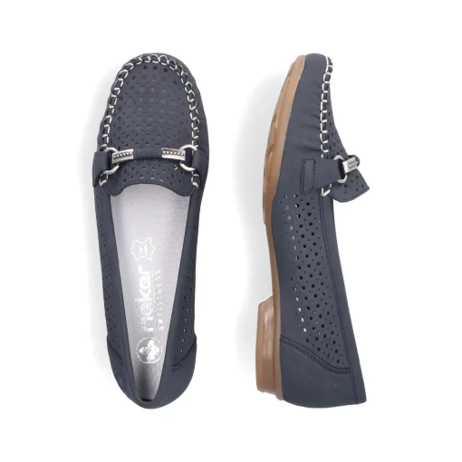 Rieker Damen Loafer marineblau