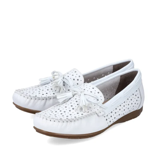 Rieker Damen Loafer reinweiss