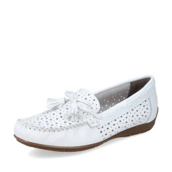 Rieker Damen Loafer reinweiss