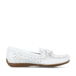Rieker Damen Loafer reinweiss