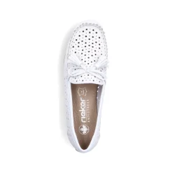 Rieker Damen Loafer reinweiss