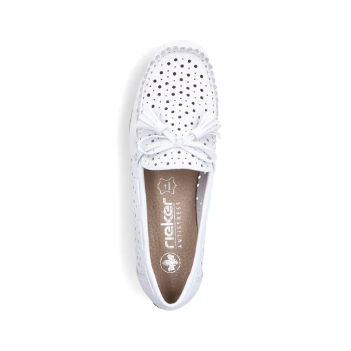 Rieker Damen Loafer reinweiss