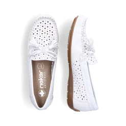 Rieker Damen Loafer reinweiss