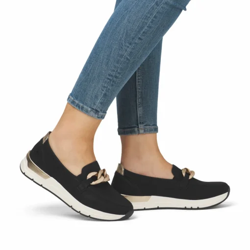 Rieker Damen Loafer tiefschwarz