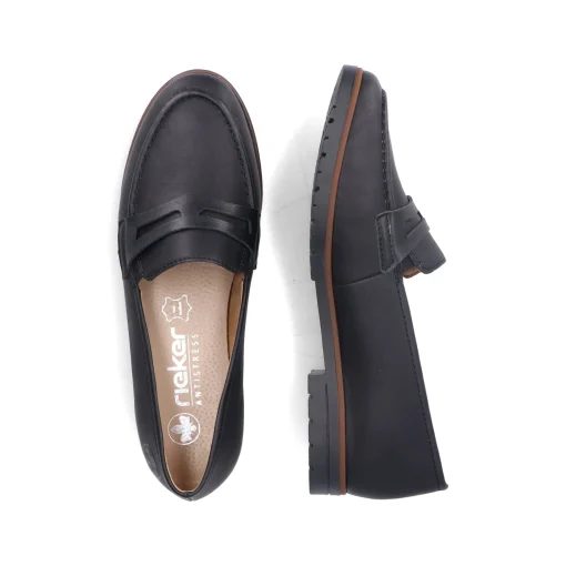 Rieker Damen Loafer tiefschwarz