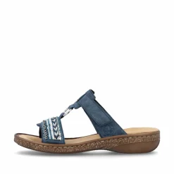 Rieker Damen Pantoletten denimblau