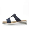 Rieker Damen Pantoletten marineblau