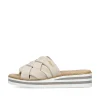 Rieker Damen Pantoletten hellbeige