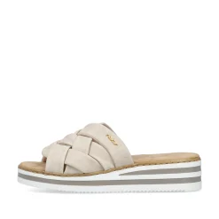 Rieker Damen Pantoletten hellbeige