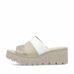 Rieker Damen Pantoletten hellbeige