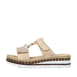 Rieker Damen Pantoletten cremebeige