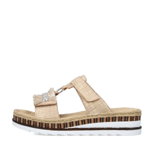 Rieker Damen Pantoletten cremebeige