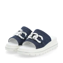 Rieker Damen Pantoletten denim