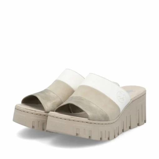 Rieker Damen Pantoletten hellbeige