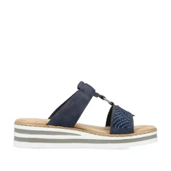 Rieker Damen Pantoletten marineblau