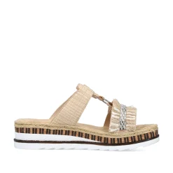 Rieker Damen Pantoletten cremebeige