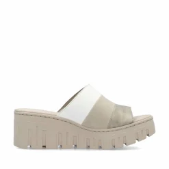 Rieker Damen Pantoletten hellbeige
