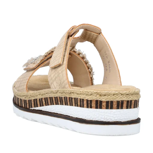 Rieker Damen Pantoletten cremebeige