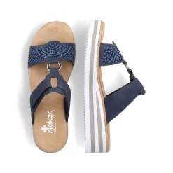 Rieker Damen Pantoletten marineblau