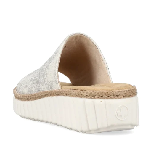 Rieker Damen Pantoletten silber-platin-metallic