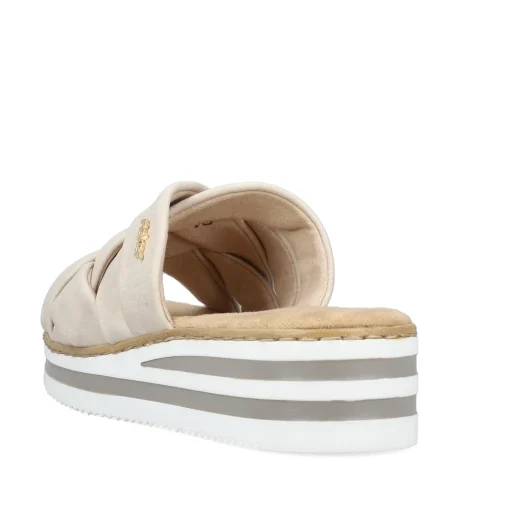 Rieker Damen Pantoletten hellbeige