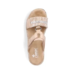Rieker Damen Pantoletten cremebeige