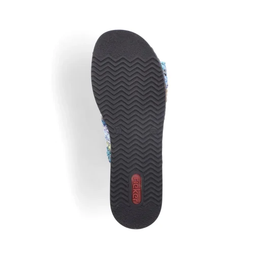 Rieker Damen Pantoletten multi-himmelblau