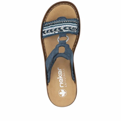 Rieker Damen Pantoletten denimblau