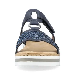 Rieker Damen Pantoletten marineblau