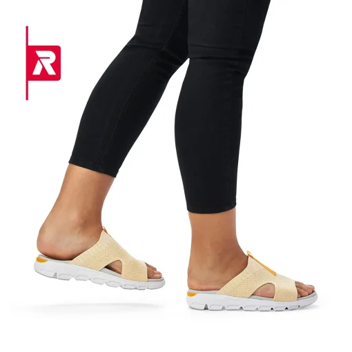 Rieker Damen Pantoletten pastel yellow