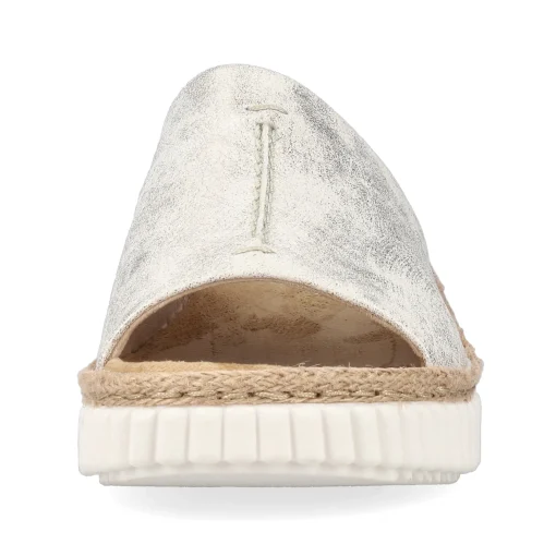 Rieker Damen Pantoletten silber-platin-metallic