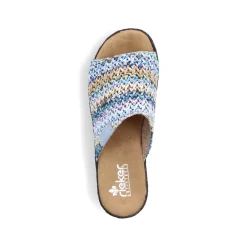 Rieker Damen Pantoletten multi-himmelblau