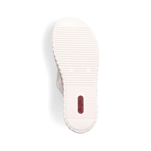 Rieker Damen Pantoletten silber-platin-metallic