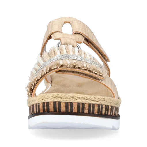 Rieker Damen Pantoletten cremebeige