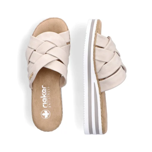 Rieker Damen Pantoletten hellbeige