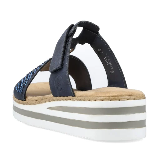 Rieker Damen Pantoletten marineblau