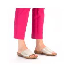Rieker Damen Pantoletten hellbeige