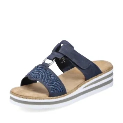 Rieker Damen Pantoletten marineblau